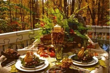 outdoor fall table jigsaw puzzle