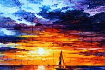 mar por de sol jigsaw puzzle