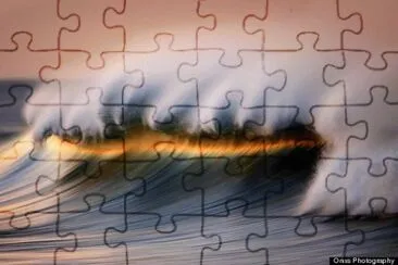 פאזל של waves at sunset