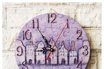 Purple Art Deco Clock