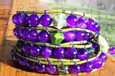 Purple Agate African Bracelet