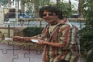 Tim portrays  a hippy jigsaw puzzle