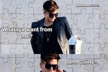 adam lambert being silly