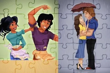 Aladdin + Jasmine   Belle + Beast