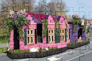 Flower parade  Bollenstreek  the Netherlands jigsaw puzzle
