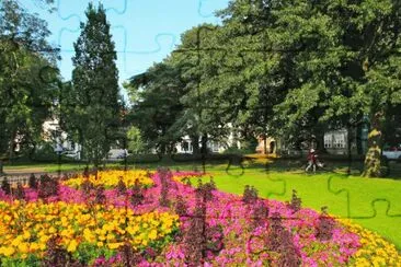 Caminho Lilas de flores jigsaw puzzle