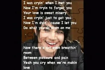 adam lambert words jigsaw puzzle