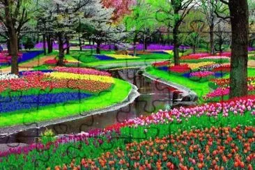 PARQUE KEUKENHOF, HOLANDA. jigsaw puzzle