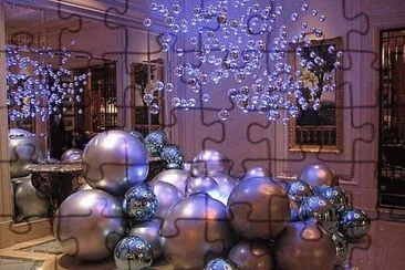 Decorating with Purple Pearl Balls
