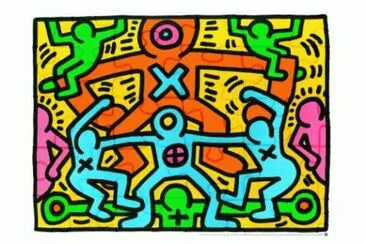 פאזל של Painting from Keith Haring