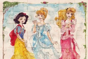 SnowWhite Cinderella Aurora jigsaw puzzle
