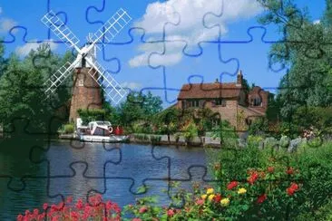 Typical Dutch landscape