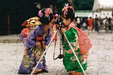 Young Japanese Girls with a Camera jigsaw puzzle