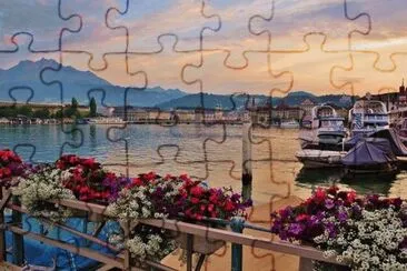 Sunset in Lucerne, Switzerland