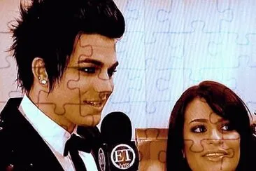 adam lambert and lea from glee