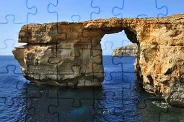 Rocks in the See Gozo Island  Malta