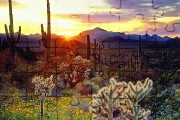 פאזל של Sunset in the desert  Arizona