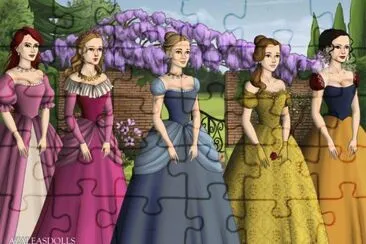 Ariel Aurora Cinderella Belle SnowWhite jigsaw puzzle