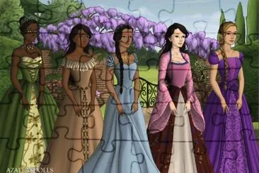 Tiana Pocahontas Jasmine Mulan Rapunzel jigsaw puzzle