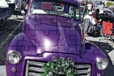 Purple Custom Classic Car jigsaw puzzle