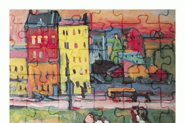Wassily Kandinsky  Houses of Munich jigsaw puzzle