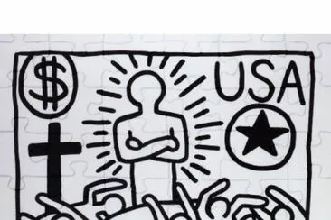 Painting Keith Haring  Bjorn von below jigsaw puzzle