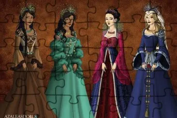 Pocahontas Jasmine Mulan Aurora jigsaw puzzle