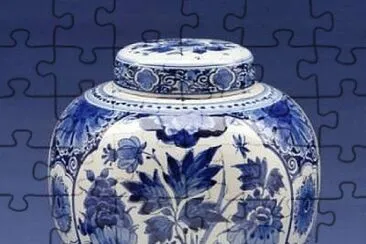 Delfts Blue Jar with Lid    made by Royal Delft