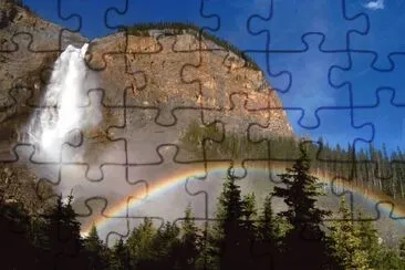 Rainbow at Takakkaw Falls  Nat. Park Yoho Canada jigsaw puzzle