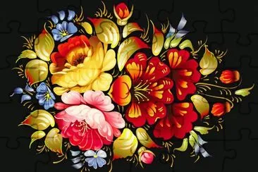 Flowers abstract jigsaw puzzle