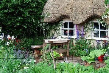 Seat in the Garden jigsaw puzzle
