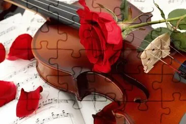 Violin and Rose