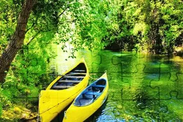פאזל של canoas en el rÃ­o