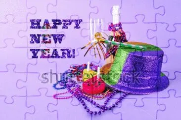 â™¥Happy New Year Card-Still Lifeâ™¥ jigsaw puzzle