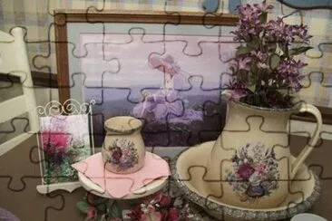 Purple Floral Feminine Still Life jigsaw puzzle