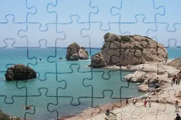 Aphrodites Rock  Cyprus  ( Petra tou Romiou ) jigsaw puzzle