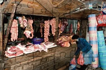 Butcher in Madagaskar jigsaw puzzle
