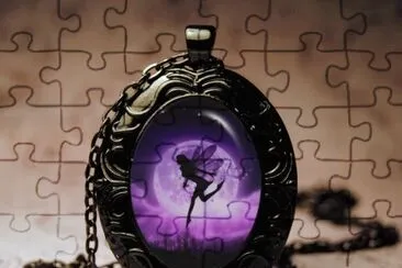 Oval Purple Fairy Necklace jigsaw puzzle