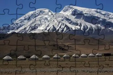 Yurts in the Mongolian Mountains