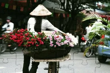 Women with Flowers  Hanoi  Vietnam jigsaw puzzle