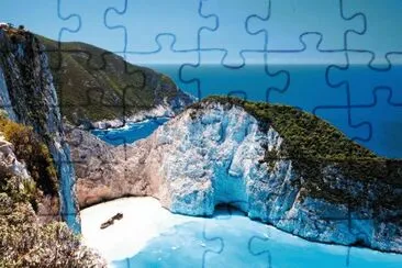 Greek Coast and a small Beach jigsaw puzzle