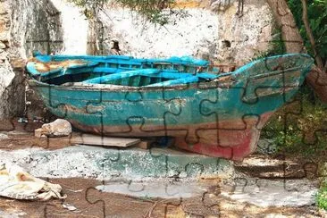 Old Boat in Loutro  Crete   Greece jigsaw puzzle