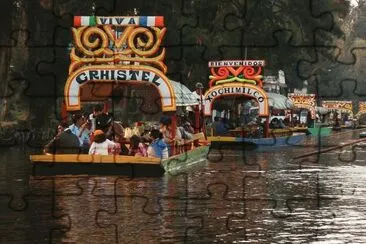 Floating Gardens  Xochimilco  Mexico jigsaw puzzle