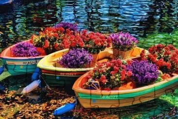 Barquinhos de Flores