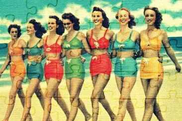 Retro Beach Babes jigsaw puzzle
