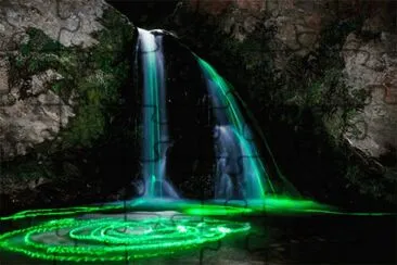 Neon Waterfall-Northern California jigsaw puzzle