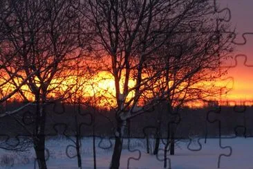 Winter sunrise jigsaw puzzle