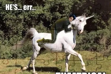 adam lambert on a unicorn