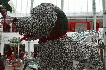 Dog made out of Dogs  Shoppingcentre Taipei jigsaw puzzle