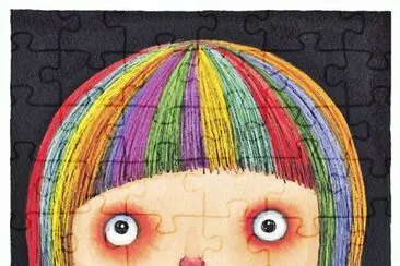 niÃ±a con pelo de colores jigsaw puzzle